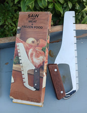 Load image into Gallery viewer, Vintage YAX Japanese Stainless Steel Meat Frozen Food Saw Rosewood Handle Boxed
