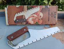 Load image into Gallery viewer, Vintage YAX Japanese Stainless Steel Meat Frozen Food Saw Rosewood Handle Boxed

