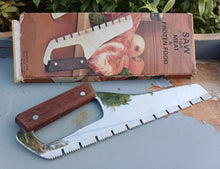 Load image into Gallery viewer, Vintage YAX Japanese Stainless Steel Meat Frozen Food Saw Rosewood Handle Boxed
