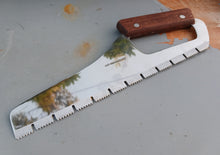 Load image into Gallery viewer, Vintage YAX Japanese Stainless Steel Meat Frozen Food Saw Rosewood Handle Boxed
