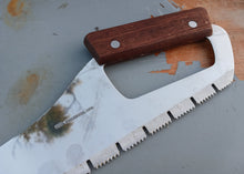 Load image into Gallery viewer, Vintage YAX Japanese Stainless Steel Meat Frozen Food Saw Rosewood Handle Boxed
