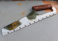 Load image into Gallery viewer, Vintage YAX Japanese Stainless Steel Meat Frozen Food Saw Rosewood Handle Boxed
