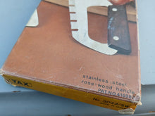 Load image into Gallery viewer, Vintage YAX Japanese Stainless Steel Meat Frozen Food Saw Rosewood Handle Boxed
