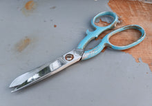 Load image into Gallery viewer, Vintage Frank Burton Sheffield Kitchen Scissors Shears Blue Handle 19cm England
