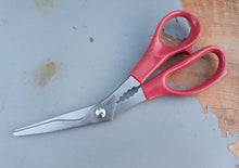 Load image into Gallery viewer, Wiltshire StaySharp 21cm Kitchen Scissors Shears Red Handle Multi Purpose
