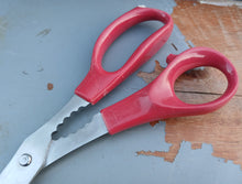 Load image into Gallery viewer, Wiltshire StaySharp 21cm Kitchen Scissors Shears Red Handle Multi Purpose
