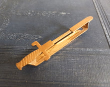 Load image into Gallery viewer, Vintage Gold Tone Sword Dagger Tie Clip Bar Military Novelty Jewellery 7.5cm
