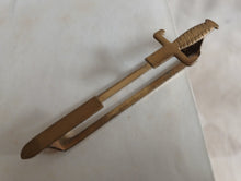Load image into Gallery viewer, Vintage Gold Tone Sword Dagger Tie Clip Bar Military Novelty Jewellery 7.5cm
