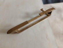 Load image into Gallery viewer, Vintage Gold Tone Sword Dagger Tie Clip Bar Military Novelty Jewellery 7.5cm
