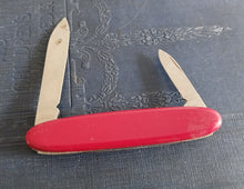 Load image into Gallery viewer, Vintage Victorinox Swiss Army Red Pocket Knife 2 Blade Folding Penknife 85mm
