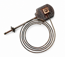 Load image into Gallery viewer, Vintage Clock Gong Chime Coil Assembly Cast Iron Brass Mount 15cm Part
