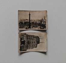 Load image into Gallery viewer, 2 x Sights of London Cigarette Cards Trafalgar Square &amp; Broadcasting House 1930s

