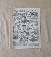 Load image into Gallery viewer, Vintage Drawing Image Book Plate Animal Traps Image Illustrations What Kind Of Trap is That? Specime
