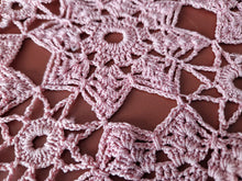 Load image into Gallery viewer, Rare Crochet Doily Ornamental Table Place Mat , Pink Colour, Genuine Vintage
