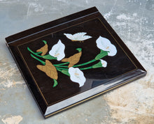 Load image into Gallery viewer, Vintage Japanese Water Lilly Flower Theme Photograph Album , Black Plastic Cover
