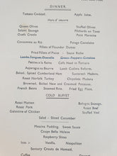 Load image into Gallery viewer, Vintage Fyffe Line Cavina Sailing Ship Dinner Menu.  July 30th 1953, Collectable Ephemera Memorabili
