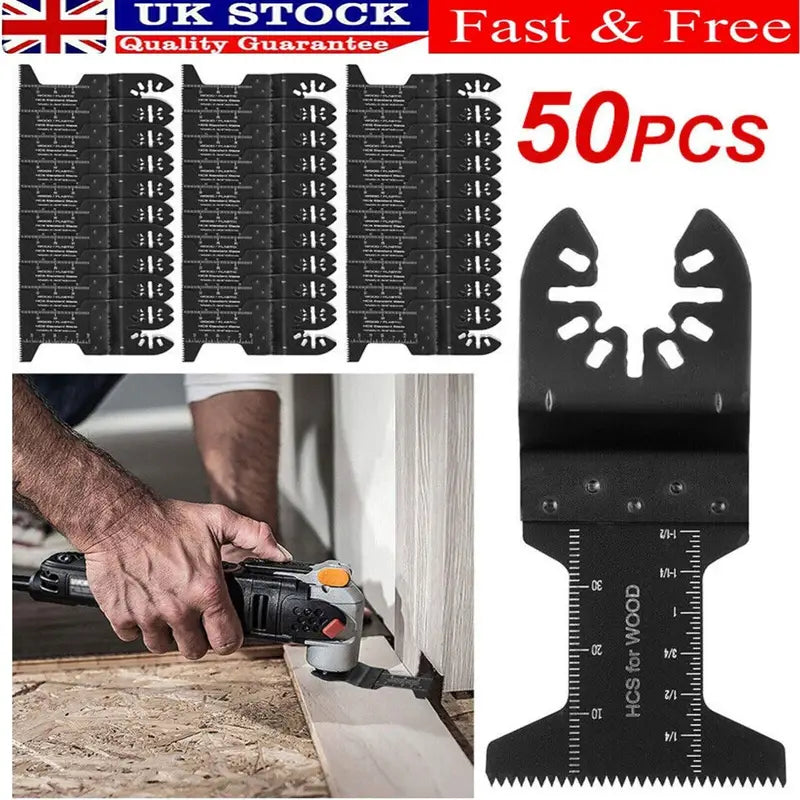 50PCS Oscillating Multi Tool Blade Saw Blades Wood Metal Cutter For Dewalt Fein