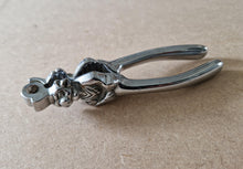 Load image into Gallery viewer, Vintage Chrome Metal Lincoln Imp Devil Head Crab Nut Cracker Nutcracker
