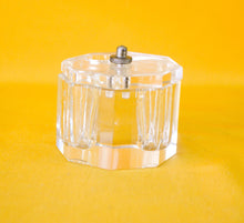 Load image into Gallery viewer, Clear Glass Octagon Scarf Pin Pot, Vintage unusual item
