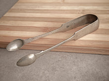 Load image into Gallery viewer, Vintage Silver-Plated Sugar Tongs 15cm Long Stamped Hallmarks Elegant Collectible
