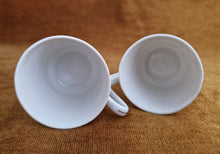 Load image into Gallery viewer, Pair of Vintage Rose Design Espresso Coffee Cups Set of 2 Small Floral Teacups
