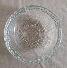 Load image into Gallery viewer, Vintage Ashtray In Glass Geometrical Layers Of Ice Patterns , France Circa 1960
