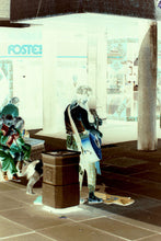 Load image into Gallery viewer, Vintage Kodachrome Slide Negative Street Performer, Lady Singer Playing Guitar
