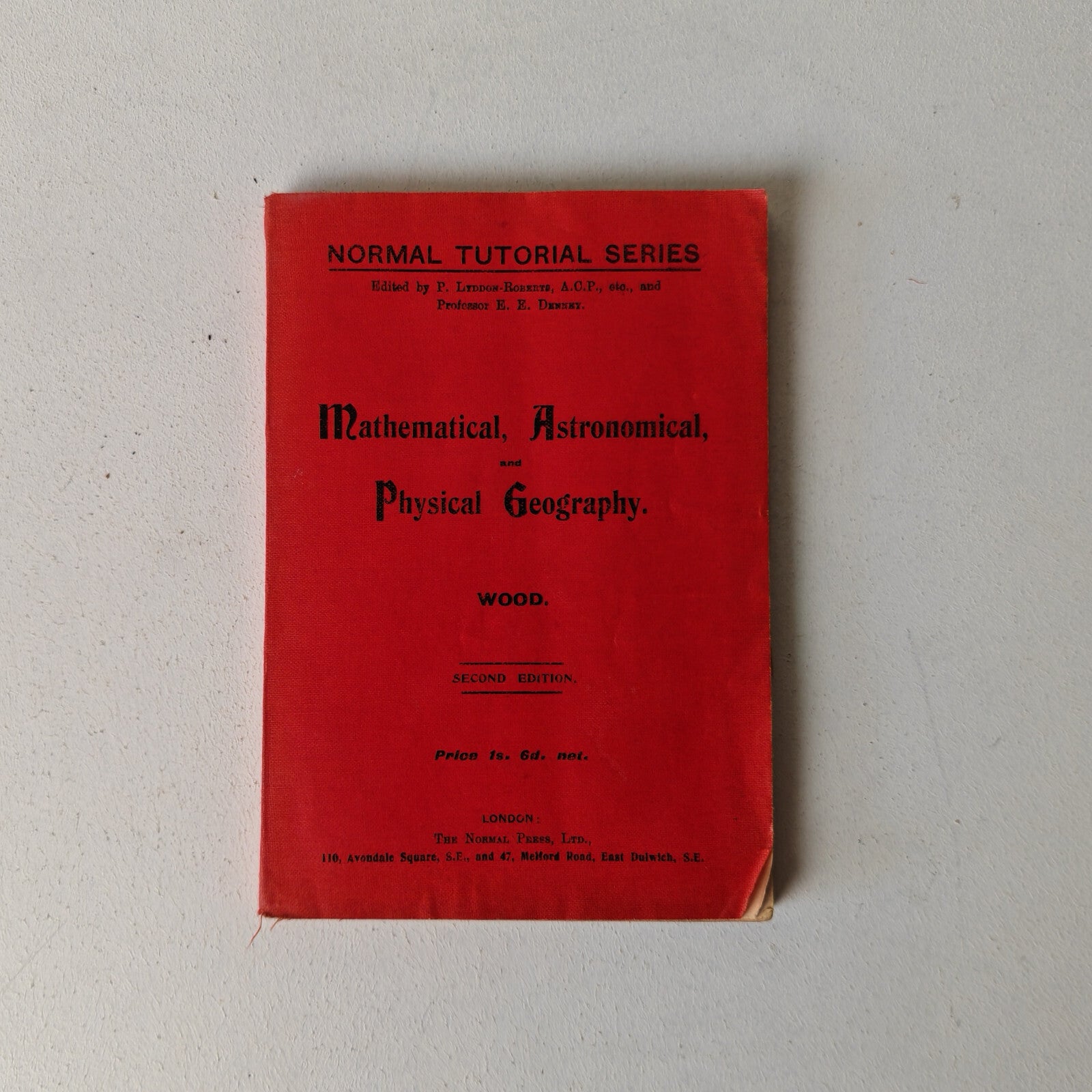 Mathematical, Astronomical and Physical Geography by C.A. Wood RARE VINTAGE BOOK