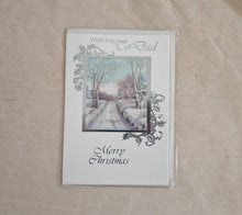 Load image into Gallery viewer, Vintage Christmas Greeting Card – With Love to Dad – New &amp; Sealed – Winter Scene
