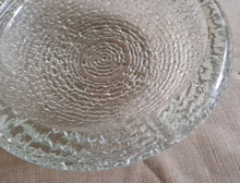 Load image into Gallery viewer, Vintage Ashtray In Glass Geometrical Layers Of Ice Patterns , France Circa 1960

