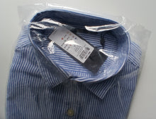 Load image into Gallery viewer, ONLY &amp; SONS Men's Blue White Striped Oxford Shirt Size S Long Sleeve New
