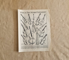 Load image into Gallery viewer, Stringed Musical Instruments  Image Illustrations Vintage Drawing Image Book Plate, What is That Str
