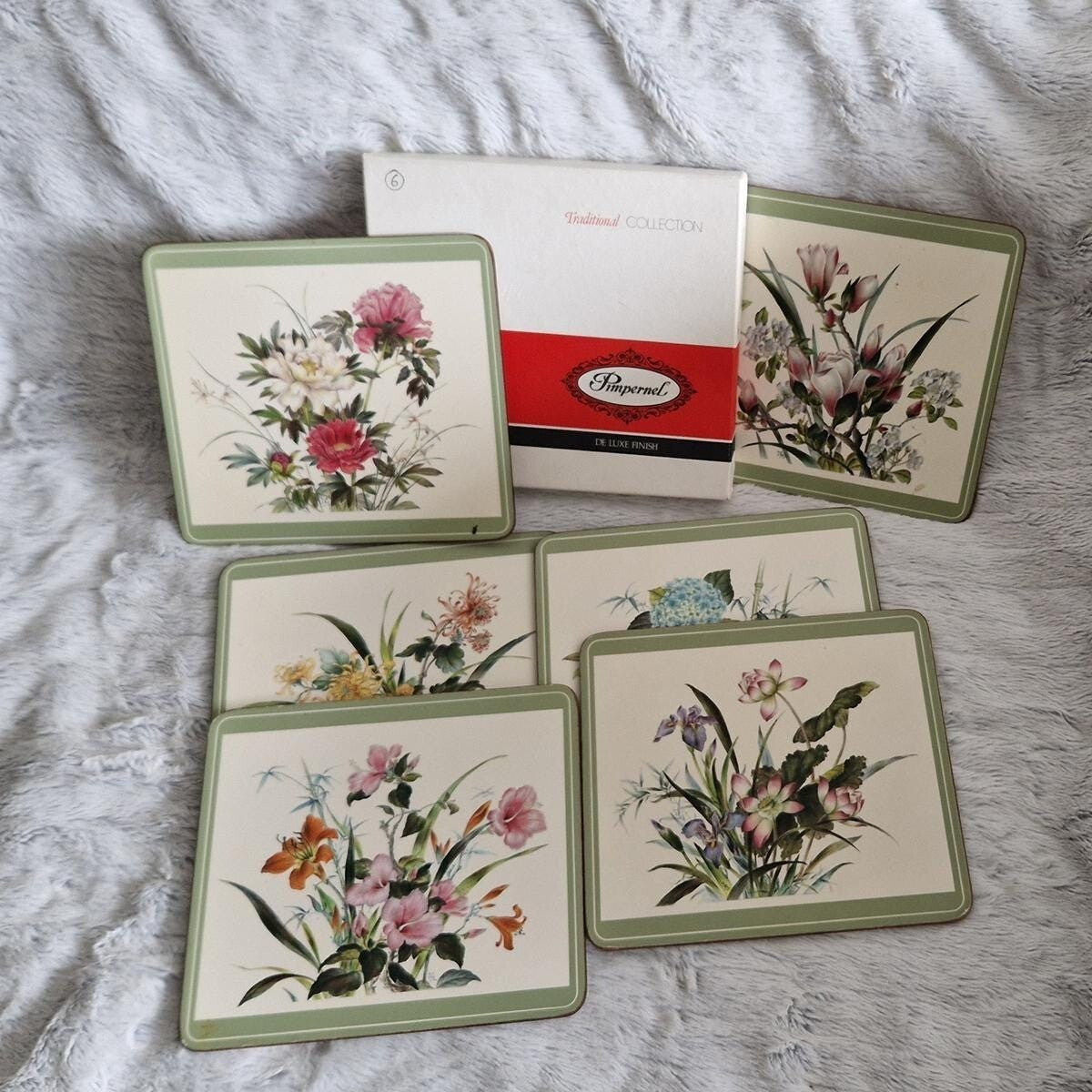 6 x Pimpernel Traditional Collection De Luxe Finish Oriental Floral Placemats