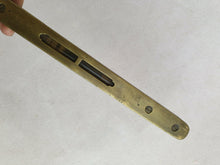 Load image into Gallery viewer, Vintage Brass / Wood Spirit Level, Marked TS Stacey, Vintage Measuring Tool
