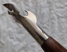 Load image into Gallery viewer, Vintage Wooden Handle Can and Bottle Opener Multi tool
