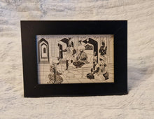 Load image into Gallery viewer, Vintage Book Plate Illustration Picture Frame Arabian Nights Queen Shahrazad
