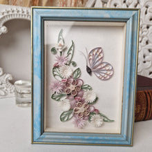 Load image into Gallery viewer, Handmade Cute Paper Quilling Art Unique Design Wall Art Picture frame Flower

