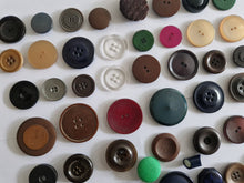 Load image into Gallery viewer, Job lot of 60 Used Vintage Mixed Colour Buttons , Mixed Sizes and Mixed Designs
