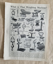 Load image into Gallery viewer, Weighing Machine Image Illustrations Vintage Drawing Image Book Plate, What is That Weighing Machine
