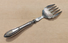 Load image into Gallery viewer, Antique Silver Plated Serving Fork – Ornate Victorian Style – Rd 105572 – 24cm Long x 5.5cm Wide
