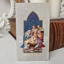 Load image into Gallery viewer, True Vintage Small Baby Jesus and Mary Blank Message Card Christmas Theme Ephemera Unused Condition
