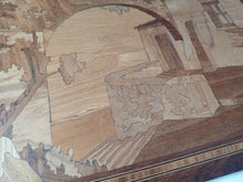 Load image into Gallery viewer, Vintage Wooden Marquetry Wall Plaque Landscape Scene Inlaid Wood Art 35cm
