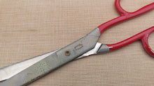 Load image into Gallery viewer, Vintage Sheffield England Tailor Scissors – Red Handle – 20.5cm – Industrial Fabric Cutting Shears
