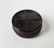 Load image into Gallery viewer, Vintage Bakelite Plastic Shoe Polish Pot Round Brown 4.5cm Collectible
