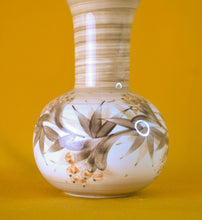 Load image into Gallery viewer, Vintage Jersey Pottery Vase , Floral Flower Pattern, Hand Painted Studio Channel
