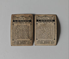 Load image into Gallery viewer, 2 x Sights of London Cigarette Cards Trafalgar Square &amp; Broadcasting House 1930s

