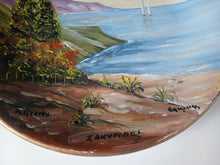 Load image into Gallery viewer, Hand Painted Zakynthos Greece Decorative Wall Plate Coastal Landscape 27cm
