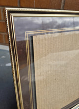 Load image into Gallery viewer, Gold tone finish picture frame with glass , Photo frame* free standing, 26cm x 21cm (19.5cm x 14cm)
