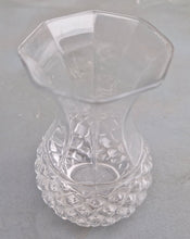 Load image into Gallery viewer, Vintage Small Clear Glass Flower Vase , Table , Window and Fireplace Deco Piece
