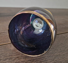 Load image into Gallery viewer, Vintage Blue Colour Sherry Glass With Gold Colour Edge 13.5cm tall
